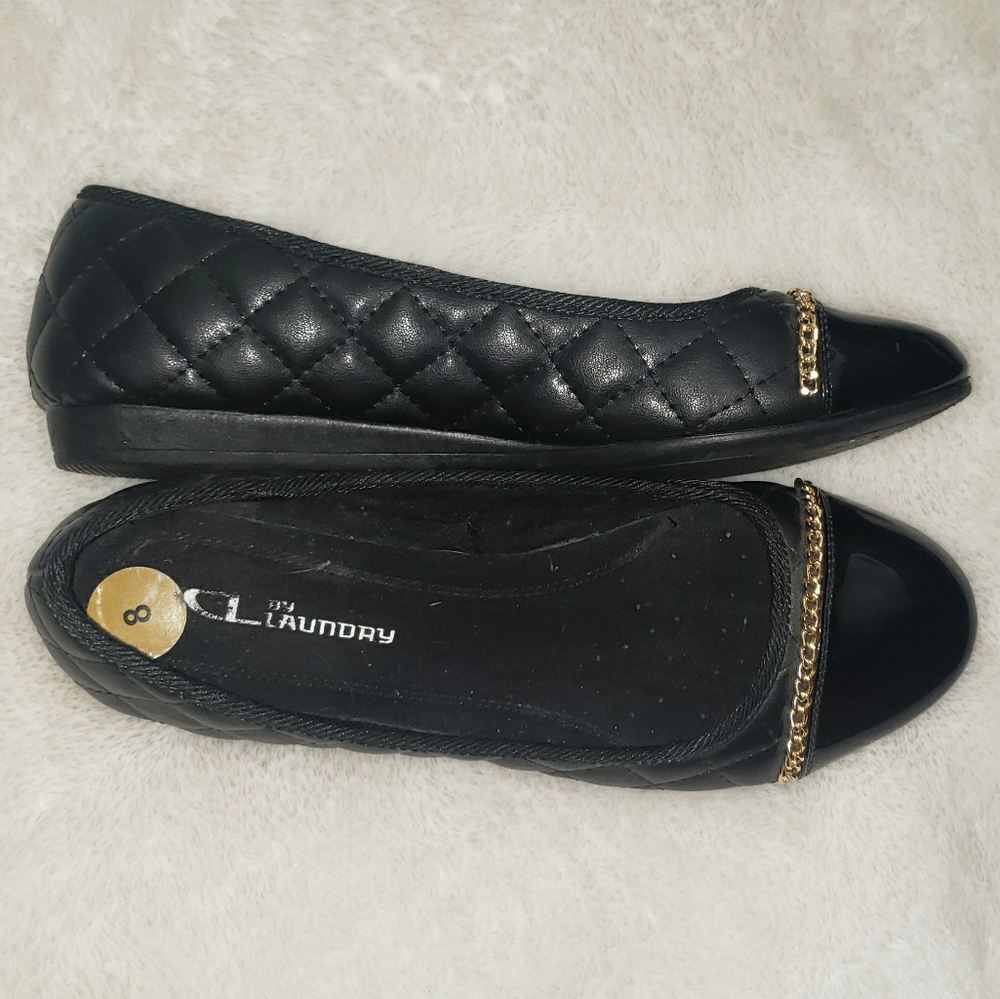 Cute black flars, worn once